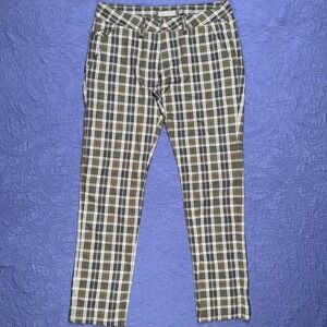 Lip Service Mens Plaid Punk Gothic Trousers Green Black White Mens 34x32 EUC
